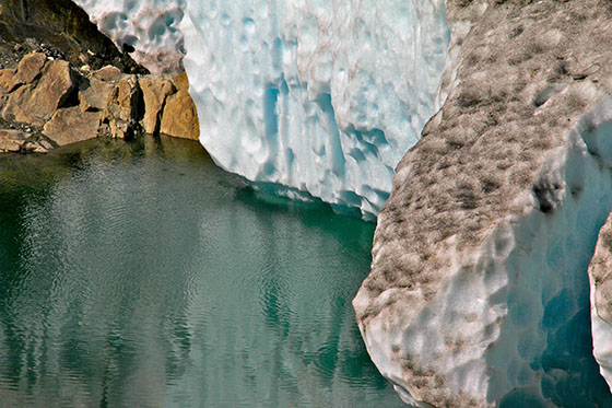 Finally leaving the glacier