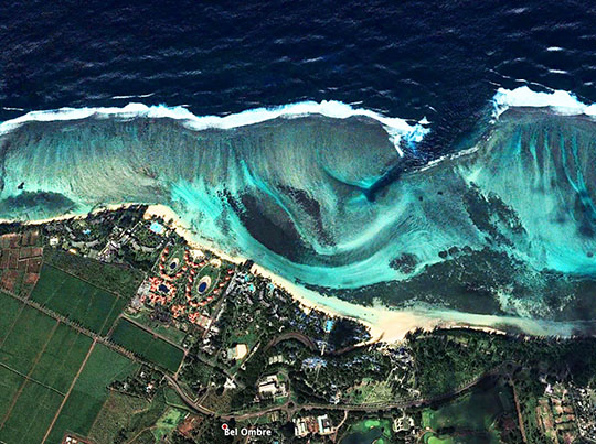 The same area in Google Earth. A screen grab from 2013 
 The Tamassa Hotel & Heritage Resort has changed the landscape dramatically