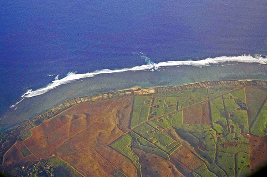 Further away along the same shoreline near Bel Ombre in 1992