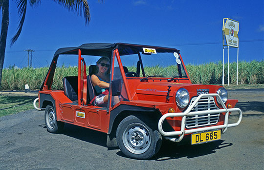 In front of Casela Bird Park near Flic
en
Flac 
 1992