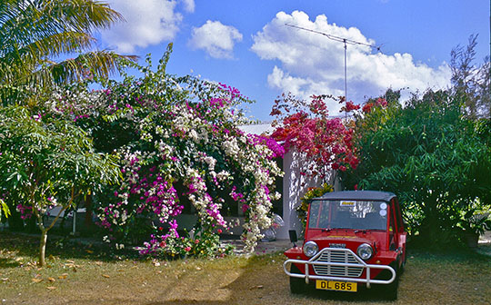 The little house in Flic en Flac in 1992