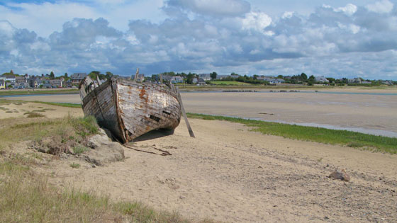 The harbor of Portbail at low tide