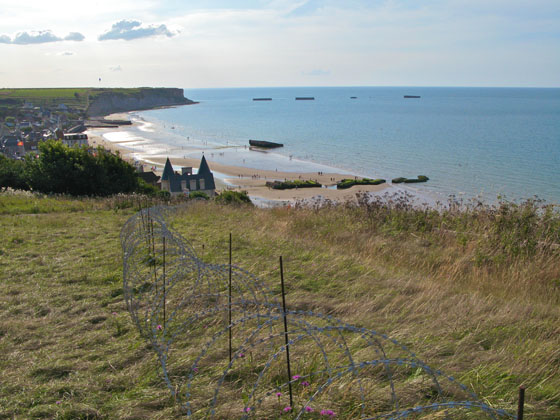 Remains of the Mulberry B harbor, also known as Port Winston