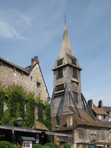 The bell tower was built away from the church to protect it in case of fire caused by a lightning strike