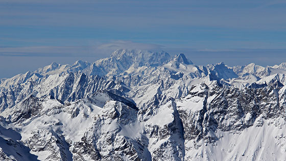 Mount Blanc hidden in the clouds 
 The Grandes Jorasses are the black mouton seen on its right 
 right behind the Dme du Vlan 
 this beautiful white and smooth glacier, perched on top of Mont Vlan.